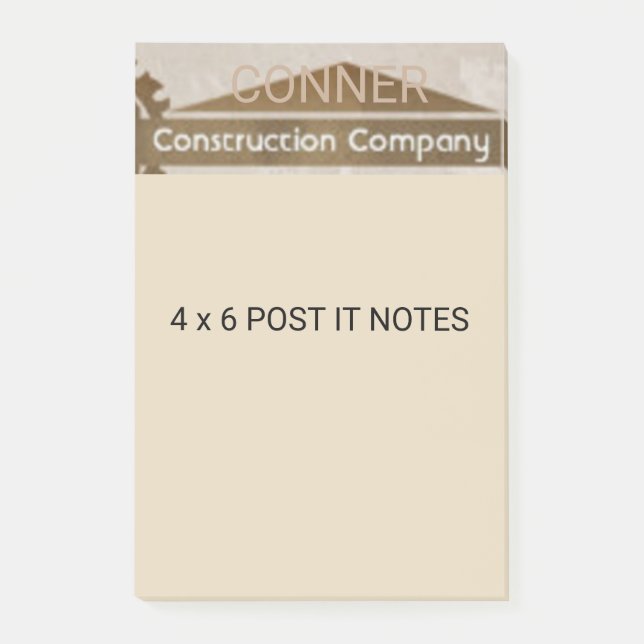 Bloco De Notas 4 x 6 postar notas personalizadas (Frente)