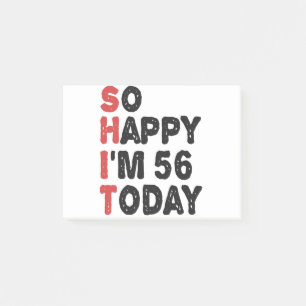 Bloco De Notas 56º aniversário Tão feliz que tenho 56 hoje, doido