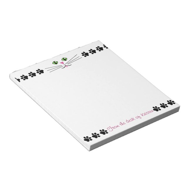 Bloco de Notas 5.5" x 6" Olhos de Gato e Pegadas  (Inclinado)