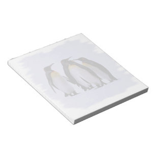 Bloco de notas 5.5x6 de quatro pinguins "