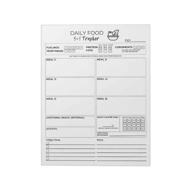 Bloco de notas 5 em 1 (21,59x27,94 cm) (Invertido)
