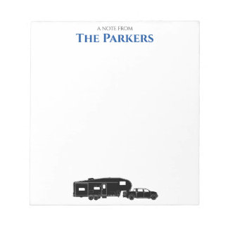 Bloco De Notas 5 Wheel Camper / RV - Notepad Personalizado