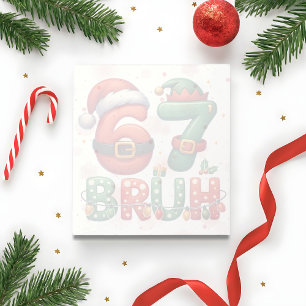Bloco De Notas 67 Meme Seis Sete Bruh Natal Divertido 6 7