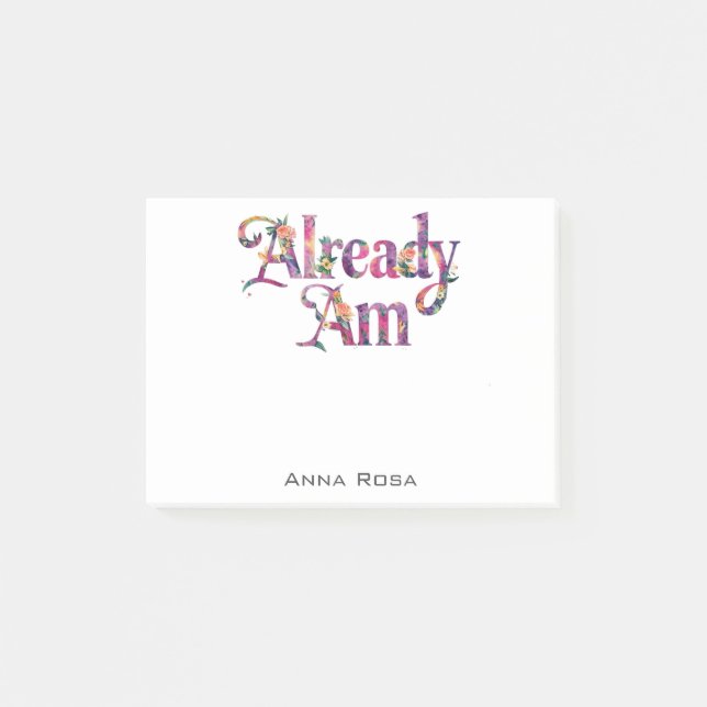 Bloco De Notas *~* 6 Gratidão Floral do Manifest AP85 JÁ AM (Frente)