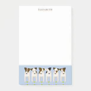 Bloco De Notas 6 Jack Russell Terriers jogam minha bola