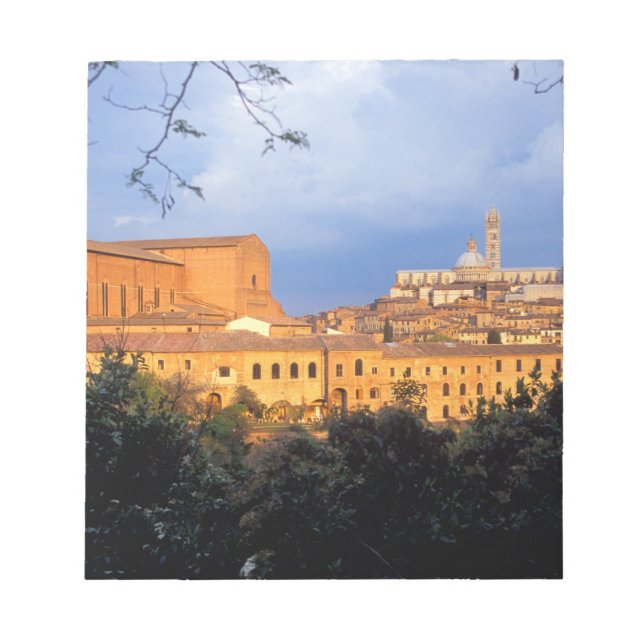 Bloco De Notas A aldeia toscana de Sienna, Itália. (Frente)