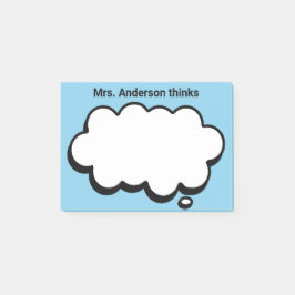 Bloco De Notas A bolha de pensamento personalizada do professor
