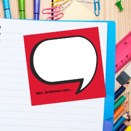 Bloco De Notas A bolha de pensamento personalizada do professor