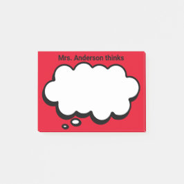 Bloco De Notas A bolha de pensamento personalizada do professor P