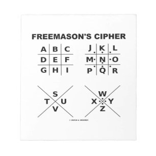 Bloco De Notas A cifra do Freemason (criptografia)