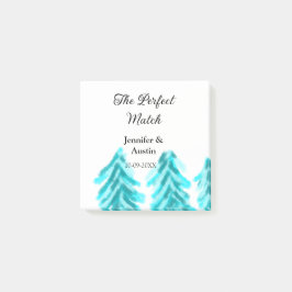 Bloco De Notas A combinação perfeita do casamento do pinheiro azu