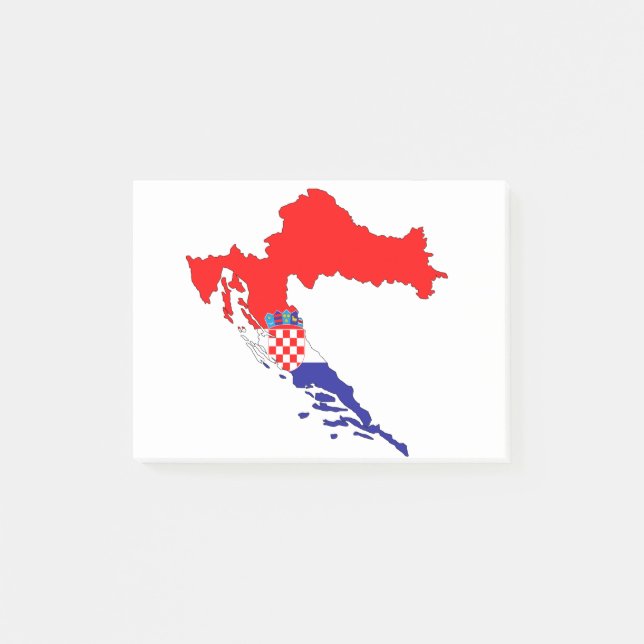 Bloco De Notas A Croácia Mapeia Os Países Que Põem O Pavilhão Nas (Frente)