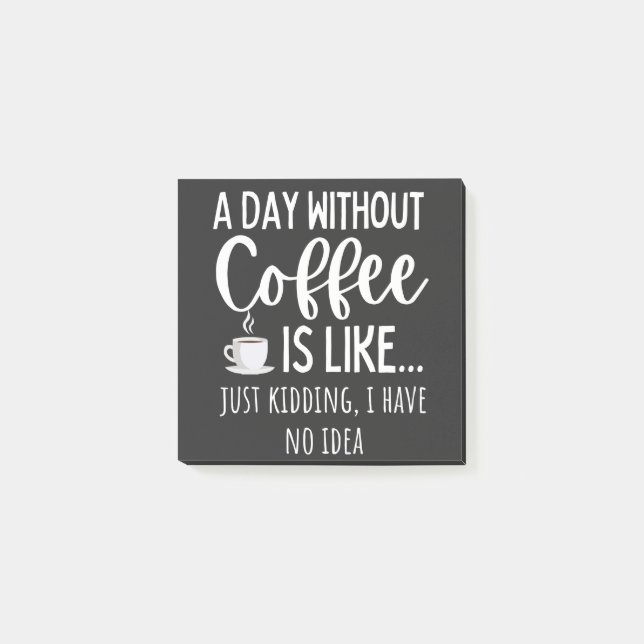 Bloco De Notas A Day Without Coffee Funny Coffee Lover Gift (Frente)