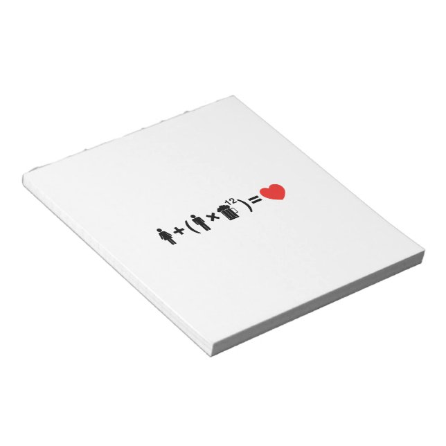 Bloco De Notas A Equação do Amor para os Homens (Inclinado)