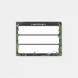 Bloco de Notas “A Fazer” – Desenho Floral Sombrio 