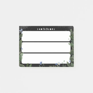 Bloco de Notas “A Fazer” – Desenho Floral Sombrio 