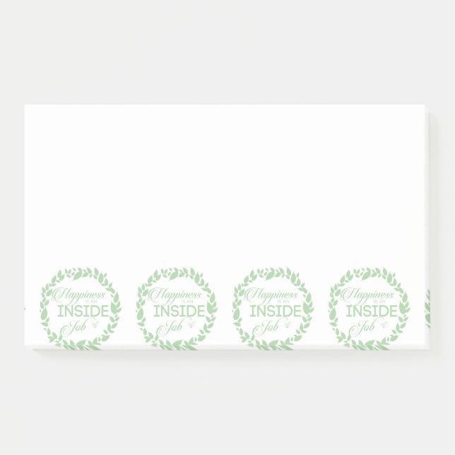 Bloco De Notas A Felicidade É Um Caminho Verde Dentro (Frente)