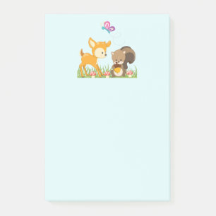 Bloco De Notas A Floresta Cóta Cria Ilustração de Cartoon