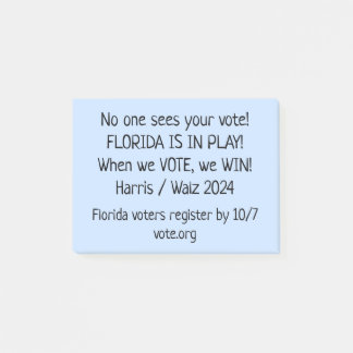 Bloco De Notas A Flórida Está Em Jogo! Notas GOTV para Eleitores