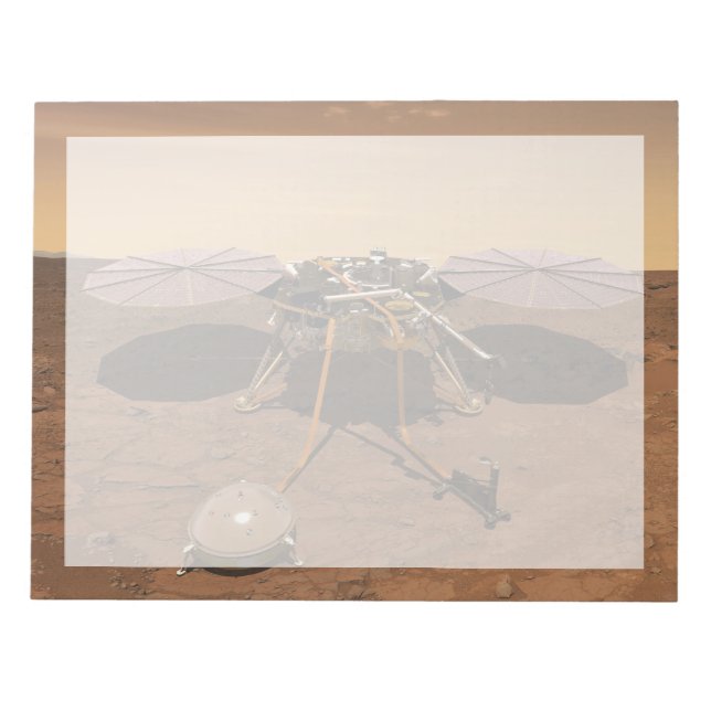 Bloco De Notas A Insight Lander Operando Na Superfície De Marte. (Frente)