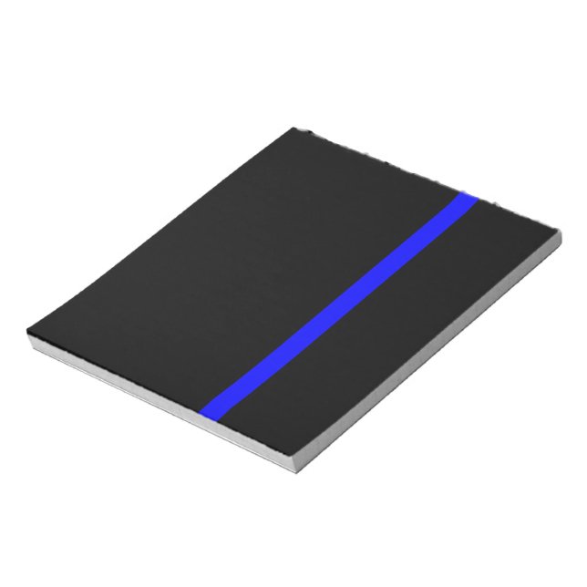 Bloco De Notas A linha azul-fina simbólica em preto (Invertido)