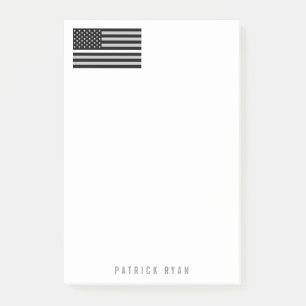 Bloco De Notas A linha branca fina bandeira americana do EMS
