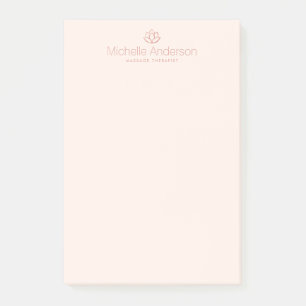Bloco De Notas A luz minimalista cor-de-rosa da flor de lótus do