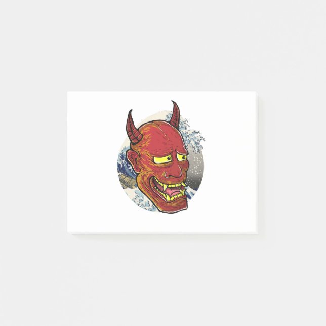 Bloco De Notas A máscara de Hannya japonesa (Frente)