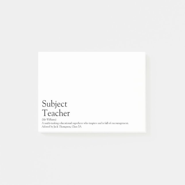 Bloco De Notas A melhor definição de professor do mundo (Frente)