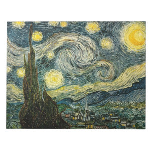 Bloco De Notas A noite estrelado de Vincent van Gogh (1889)