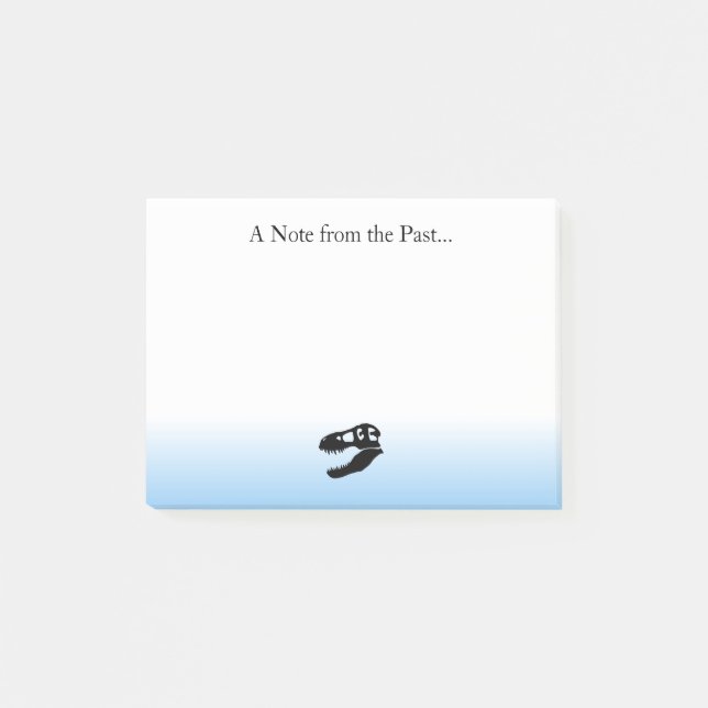 Bloco De Notas A Note from the Past- T. rex Dinosaur Post-its (Frente)