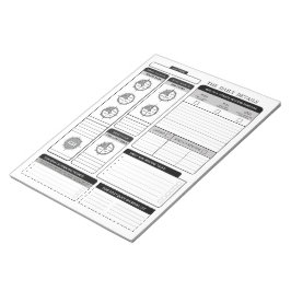 Bloco De Notas A Página de Suporte do Planner Diário Detalhado