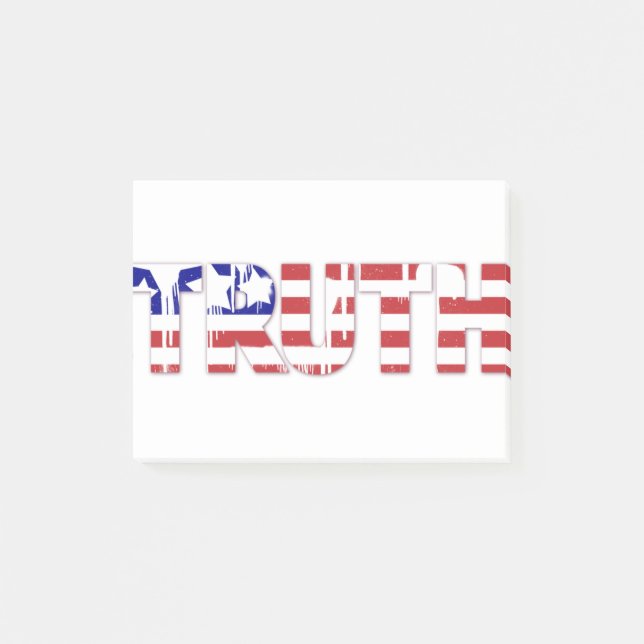 Bloco De Notas A palavra "Verdade" com bandeira americana (Frente)