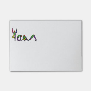 Bloco De Notas A pintura da ioga levanta o YOGA. da soletração
