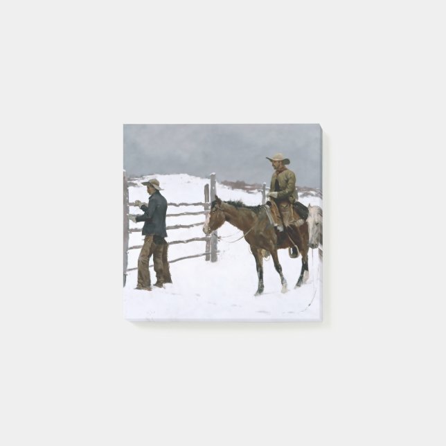 Bloco De Notas ”A Queda do Cowboy” por Frederic Remington (Frente)