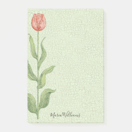 Bloco De Notas A tulipa cor-de-rosa adiciona 4x6 conhecido