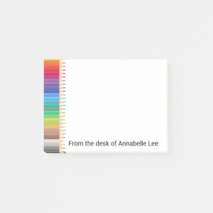 Bloco De Notas A variedade do arco-íris colorida escreve a luz