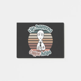 Bloco De Notas A vida acontece com o café ajuda|O melhor presente