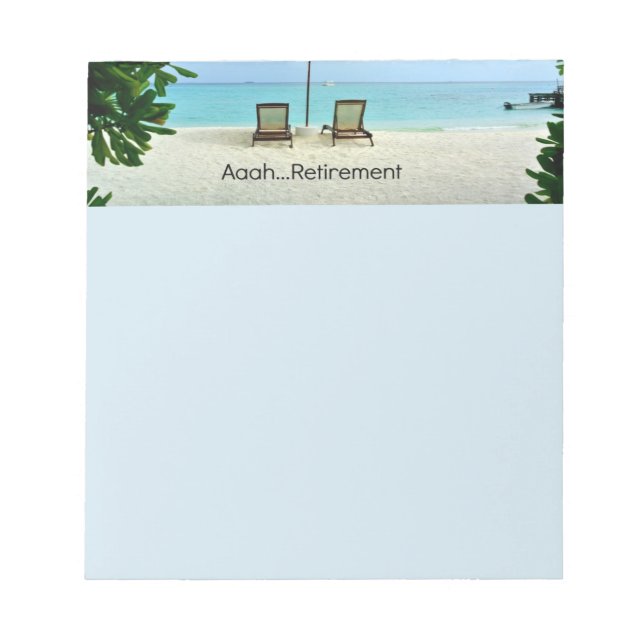 Bloco De Notas Aaah... aposentadoria (Frente)