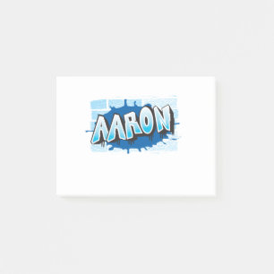Bloco De Notas Aaron Seu Nome Grafite Brick Wall Estilizado