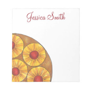 Bloco De Notas Abacaxi - Cerejas De Bolo Maraschino De Cima Para 