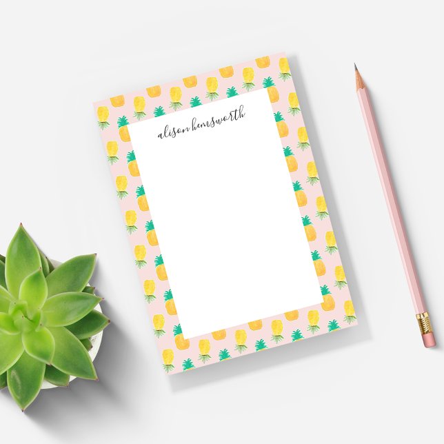Bloco De Notas Abacaxi de Verão personalizado (Criador carregado)