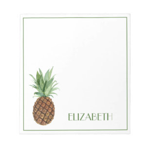 Bloco De Notas Abanico Tropical Abacaxi Personalizado