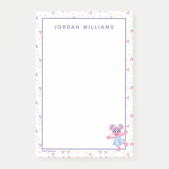 Bloco De Notas Abby Cadabby Sparkle Pattern (Frente)