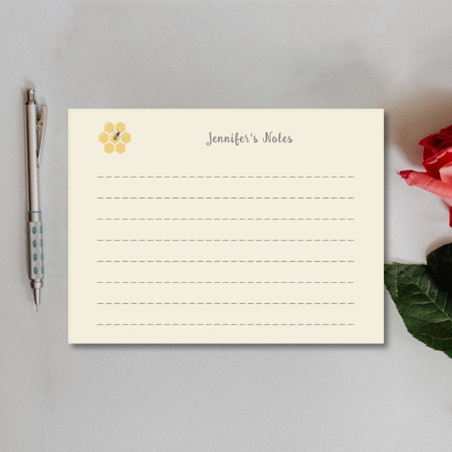 Bloco De Notas Abelhas e Honeycomb (Bee and Honeycomb Post-it Notes)