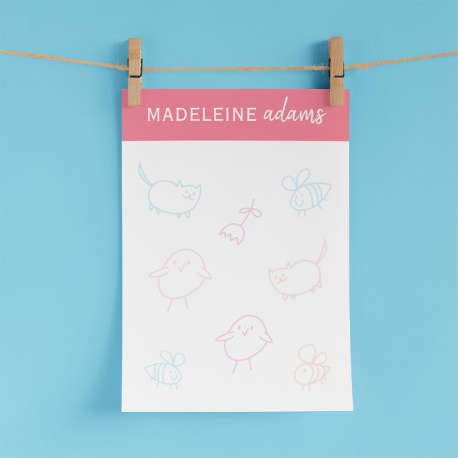 Bloco De Notas Abelhas e Pintinho e Gatinhos Notas pós-it® (Criador carregado)