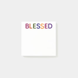 Bloco De Notas Abençoado multicolorido 3 x 3