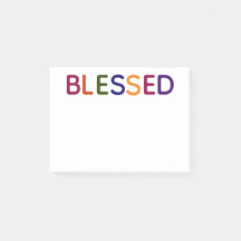 Bloco De Notas Abençoado multicolorido 4 x 3