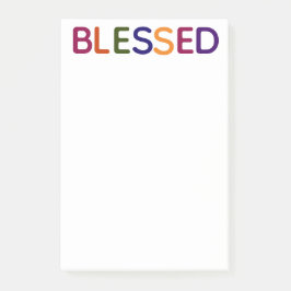 Bloco De Notas Abençoado multicolorido 4 x 6