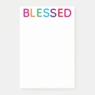 Bloco De Notas Abençoado Multicolorido Brilhante 4 x 6
